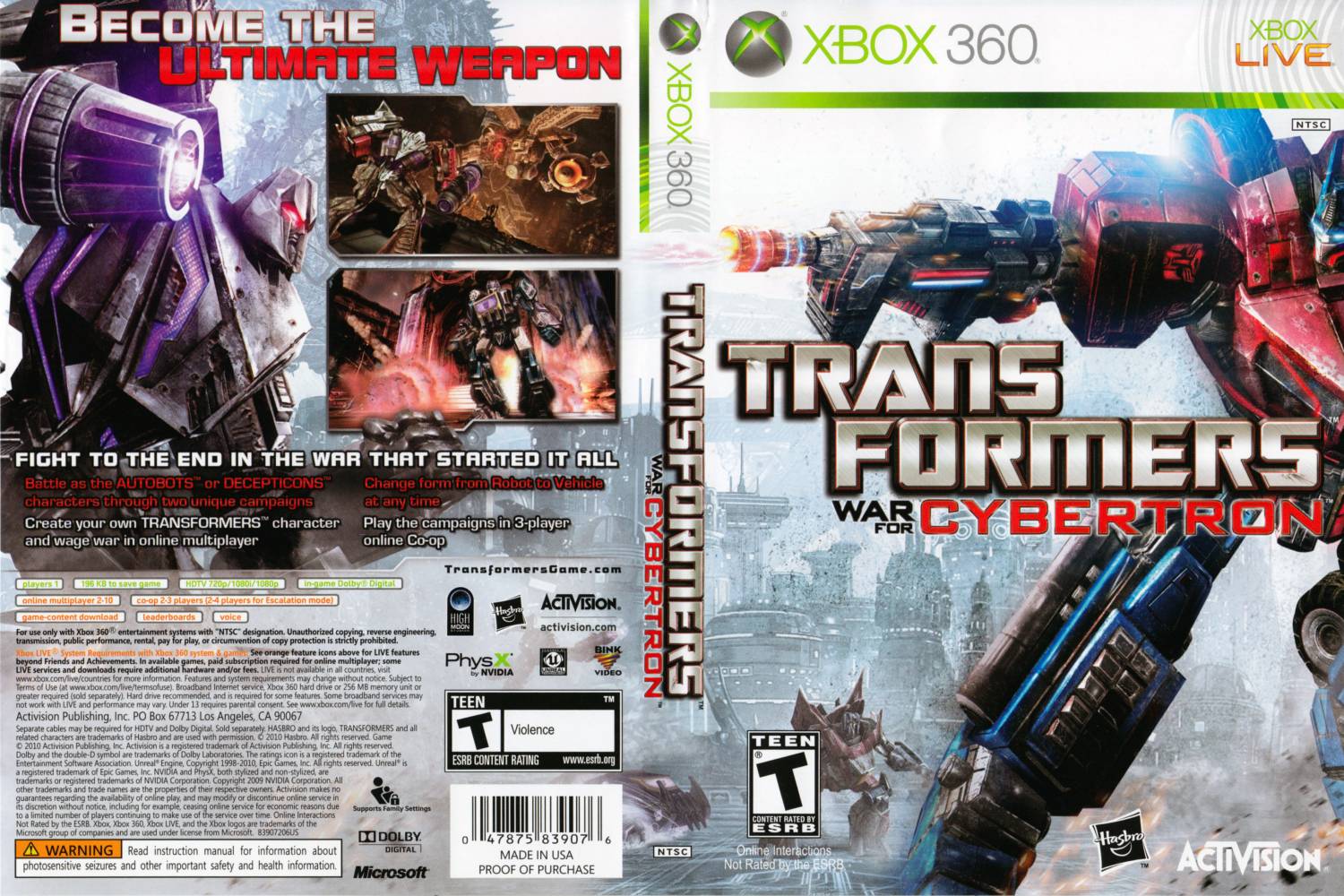 Трансформеры: Битва за Кибертрон / Transformers: War for Cybertron (СофтКлаб) (RUS) PC Лицензия